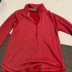 Under Armour Red athletic quarter zip sweatshirt